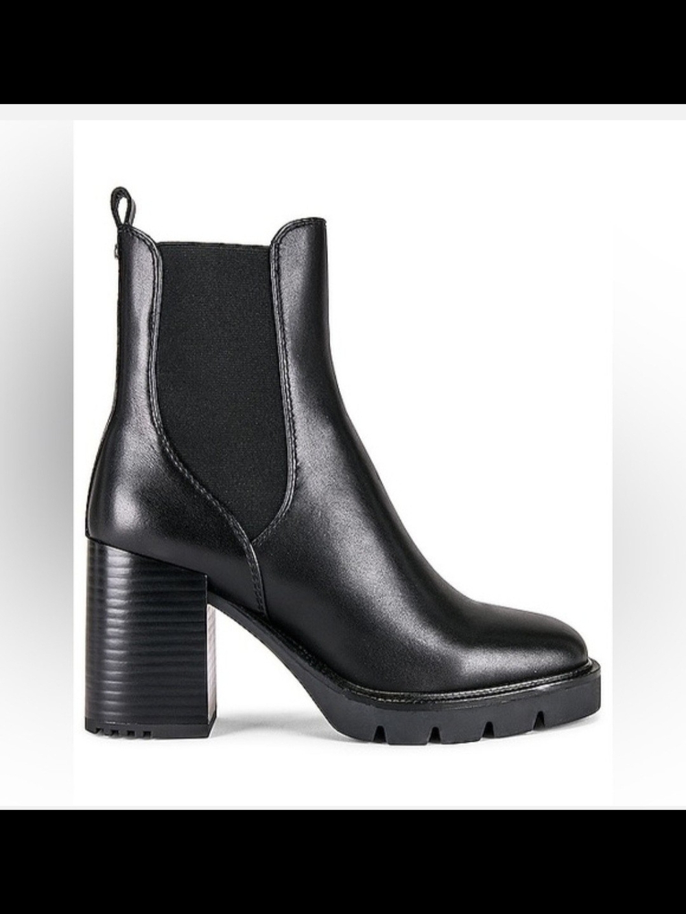 Sam Edelman Black Leather Chelsea Block Heel Ankle Boots - Brand New In Box Sz11